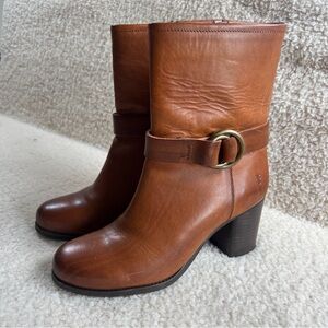 Frye Addy Brown Leather Boots sz 8.5